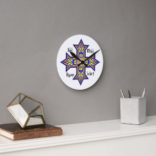 Reloj Redondo Mediano Cruz copta