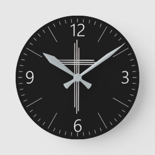 Reloj Redondo Mediano Cruz cristiana
