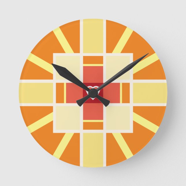 Reloj Redondo Mediano Cruz cristiana (Anverso)