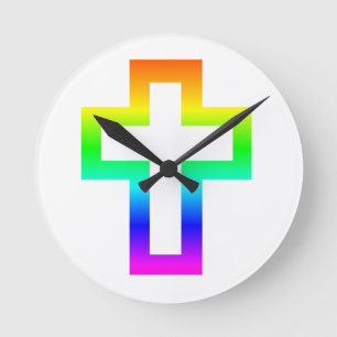 Reloj Redondo Mediano Cruz (cristiana) latina