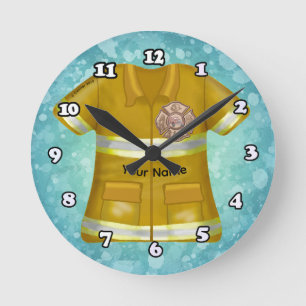 Reloj Redondo Mediano Cruz de Malta Bombero 
