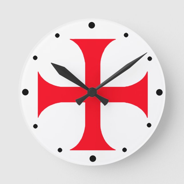 Reloj Redondo Mediano Cruz Roja de Templar (Anverso)