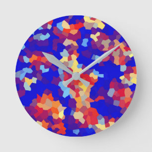 Reloj Redondo Mediano Crystal Abstract Pattern