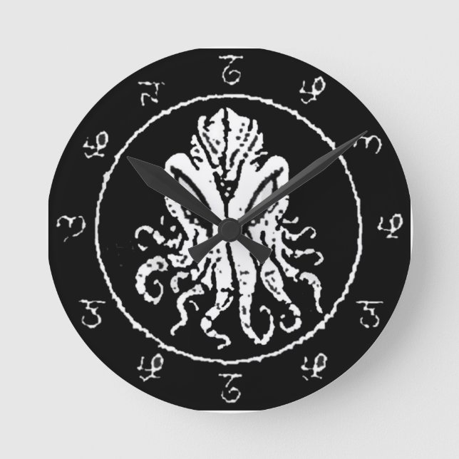 Reloj Redondo Mediano Cthulhu redondo (Anverso)