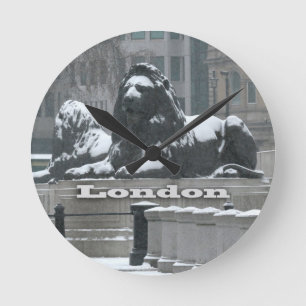 Reloj Redondo Mediano Cuadrado de Trafalgar Londres - nieve
