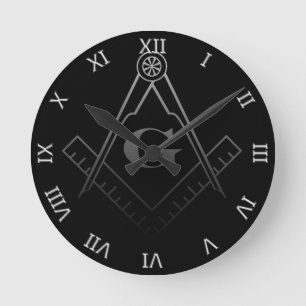 Reloj Redondo Mediano Cuadrado y brújula con entrada G (Ombre)