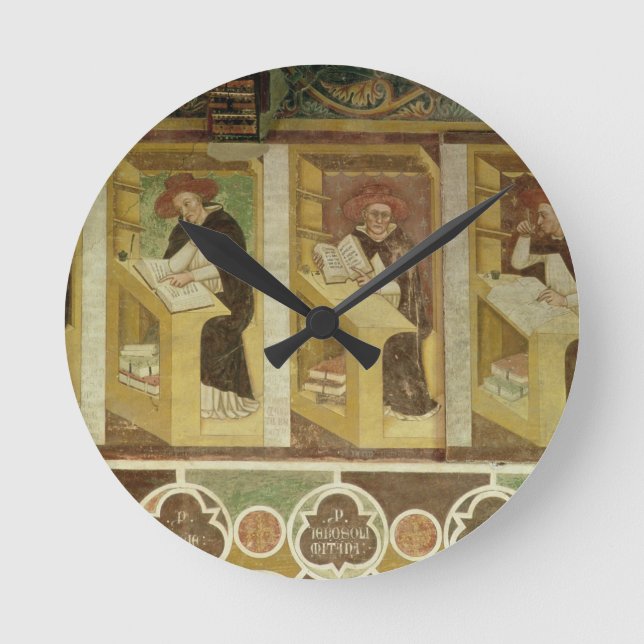 Reloj Redondo Mediano Cuatro monjes dominicanos en sus escritorios, del (Anverso)