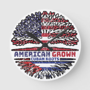 Reloj Redondo Mediano Cuba Árbol estadounidense cubano estadounidense es