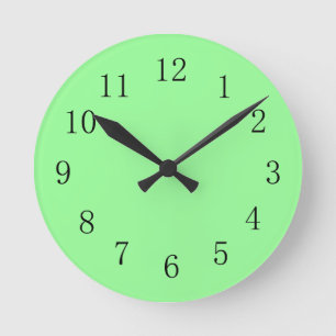 Reloj Redondo Mediano Cubierta de pared de color verde de impresión Gua