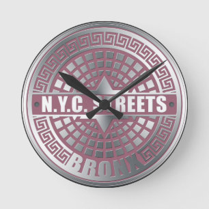 Reloj Redondo Mediano Cubiertas de boca Bronx