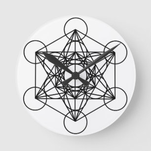 Reloj Redondo Mediano Cubo de Metatron