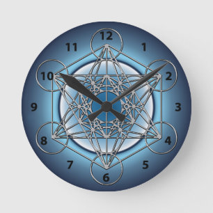 Reloj Redondo Mediano Cubo de Metatrons