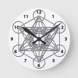 Reloj Redondo Mediano Cubo Metatron