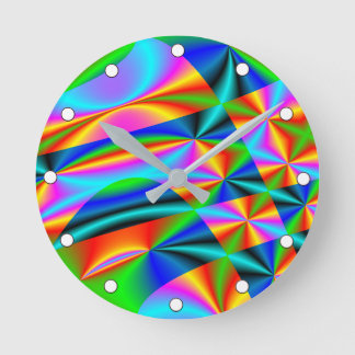 Reloj Redondo Mediano Cuello arcoiris colorido
