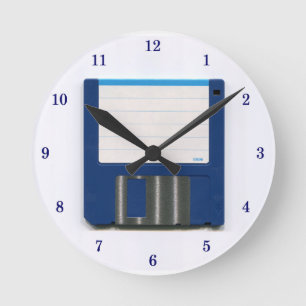 Reloj Redondo Mediano Cuello de pared de disquete de Guay