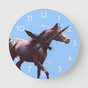 Reloj Redondo Mediano Cuello de Pared de Herradura Árabe