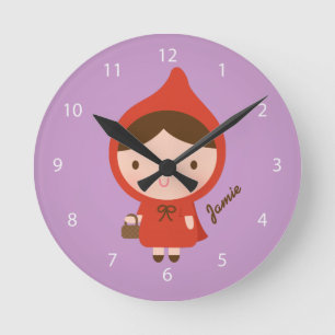 Reloj Redondo Mediano Cuento de Caperucita Roja Habitación de niñas