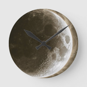 Reloj Redondo Mediano Cuerpo Celeste l -- Arte de Pared de Luna