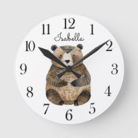 Cuidada acuarela Woodland Bear
