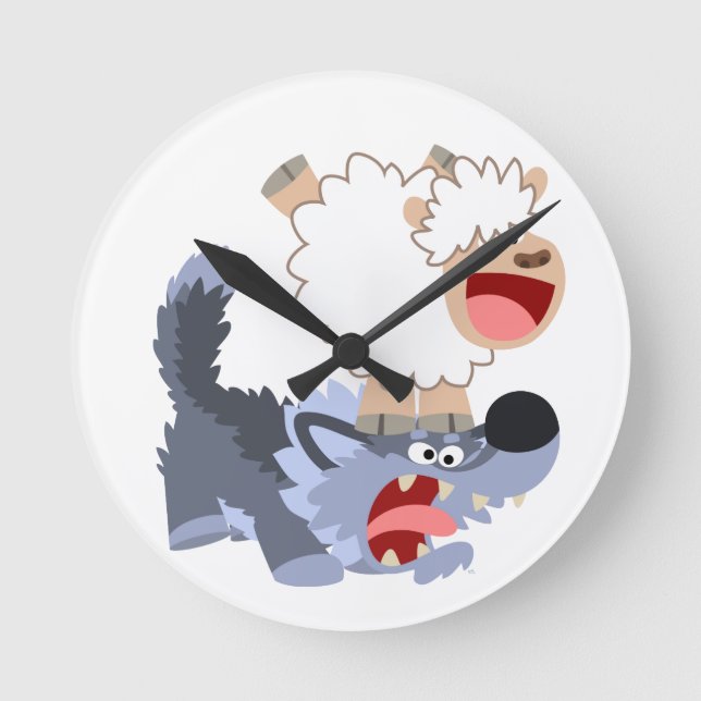 Reloj Redondo Mediano Cuidada y lóbula Personalizado y juguetona (Anverso)