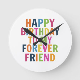 Reloj Redondo Mediano Cumpleaños de amigos 