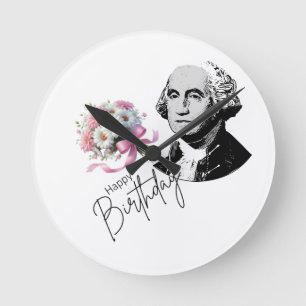 Reloj Redondo Mediano cumpleaños de George Washington