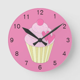 Reloj Redondo Mediano Cupcake Decorado illusima
