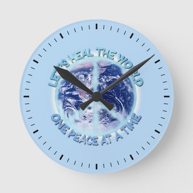 Reloj Redondo Mediano Curemos el mundo... (Anverso)