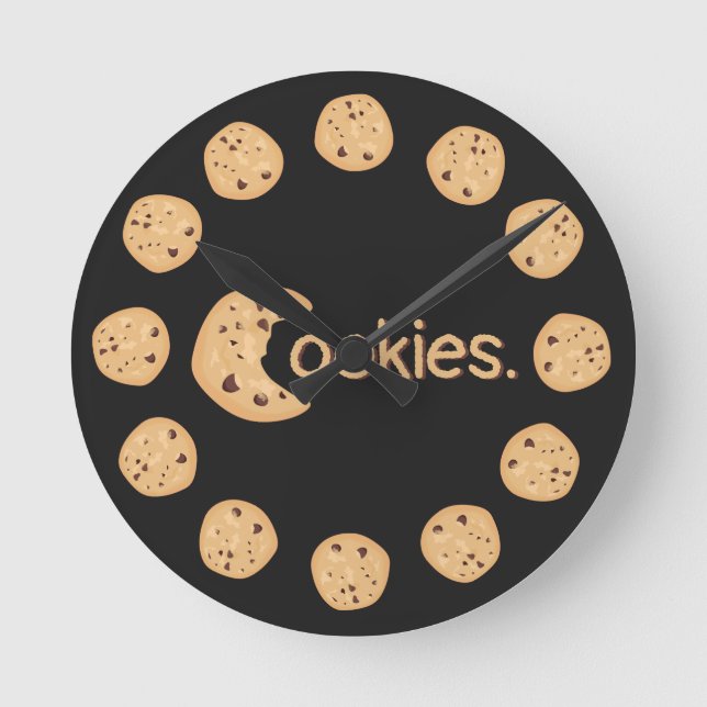 Reloj Redondo Mediano Curiosa y graciosa cocina de chocolate "Cookies" T (Anverso)
