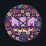 Reloj Redondo Mediano Custom and personalized mother's day gift  lumbar<br><div class="desc">Stylish mom typography design featuring clean and modern lettering. Perfect for mothers day gifts,  family themed products,  and everyday appreciation designs. Works great on t-shirts,  mugs,  stickers,  and more. A versatile and heartwarming typography graphic suitable for all seasons and occasions.</div>