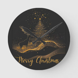 Reloj Redondo Mediano Custom Christmas 