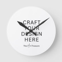 Custom Round Clock – Add Your Design, Photo, Logo
