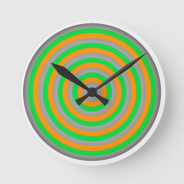 Reloj Redondo Mediano Customisable Colourful Concentric Circle Design (Anverso)