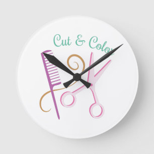 Reloj Redondo Mediano Cut & Color
