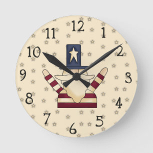 Reloj Redondo Mediano Cute Americana Wall Clock
