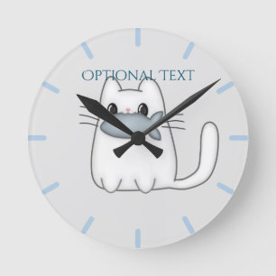 Reloj Redondo Mediano Cute Cat with Prize Fish