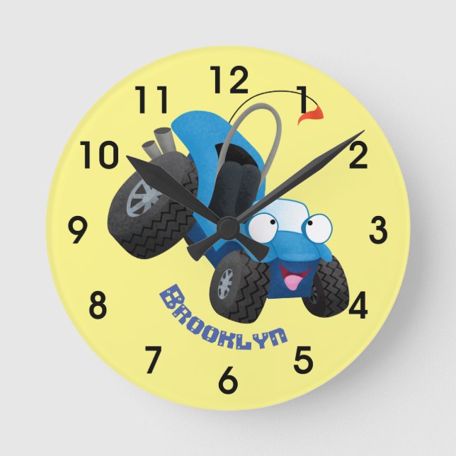 Reloj Redondo Mediano Cute dune buggy off road vehicle cartoon (Anverso)