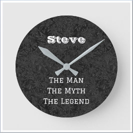 Reloj Redondo Mediano Cute Fun The Man The Myth The Legend Personalized