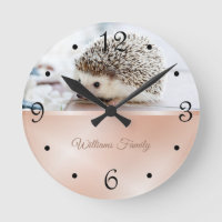 Cute Hedgehog Rosa Relieve metalizado dorado Tu No