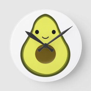 Reloj Redondo Mediano Cute Kawaii Avocado