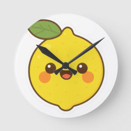 Reloj Redondo Mediano Cute Kawaii Lemon