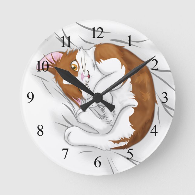 Reloj Redondo Mediano Cute Kitten (Anverso)