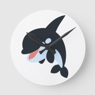 Reloj Redondo Mediano Cute Merry Personalizado Killer Whale Wall Clock