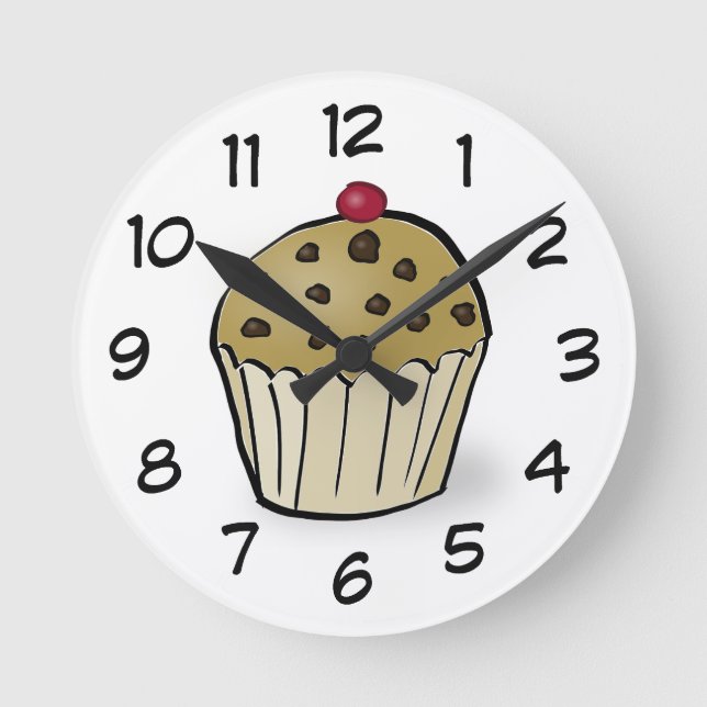 Reloj Redondo Mediano Cute Mini Muffin (Anverso)