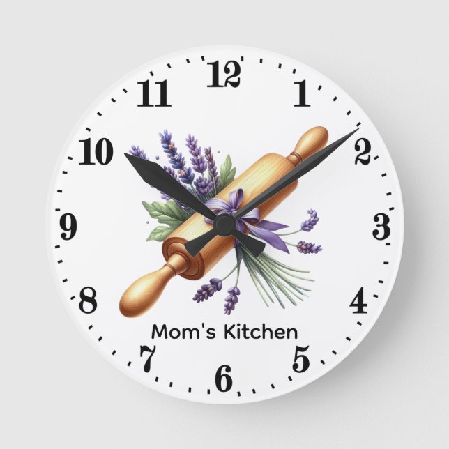 Reloj Redondo Mediano Cute Mom's kitchen baking lovers (Anverso)