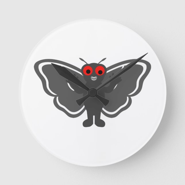 Reloj Redondo Mediano Cute Mothman (Anverso)