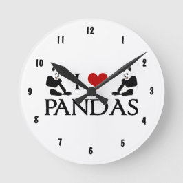 Reloj Redondo Mediano Cute Panda