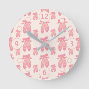 Reloj Redondo Mediano Cute pink girly balllet shoes