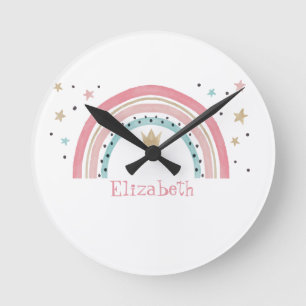 Reloj Redondo Mediano Cute Rainbow Stars