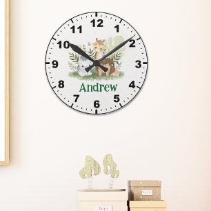 Reloj Redondo Mediano Cute Safari Animals for Kids